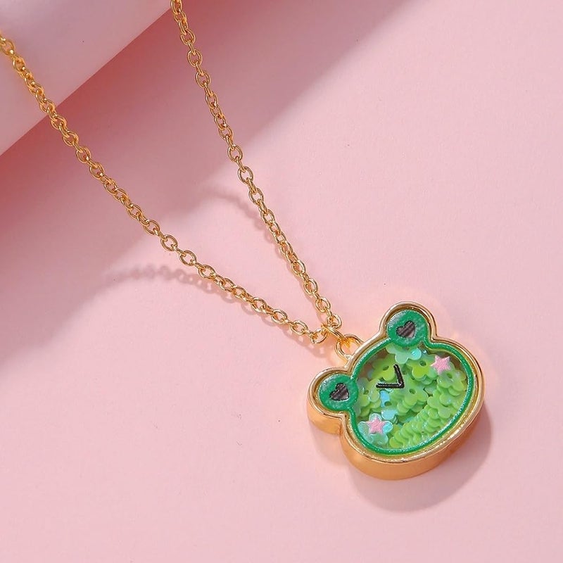 DOYYCA Locket Necklace Cute Cat Frog Locket Pendant Necklace for Girls Jewelry Birthday Gifts - Image 2